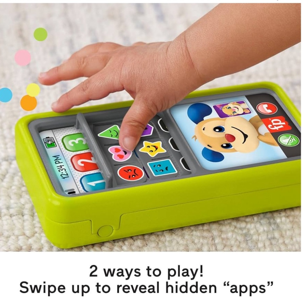 Fisher-Price Laugh & Learn Baby & Toddler Toy 2-in-1 Slide to Learn Smartphone - Picture 5 of 6